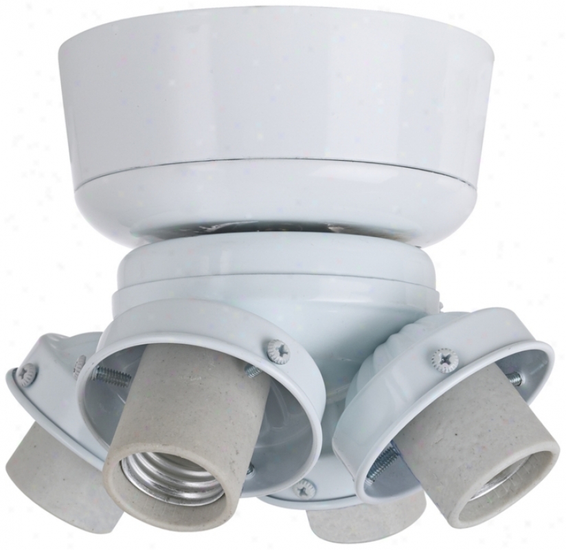 White 4-light Cfl Light Kid (m8161)