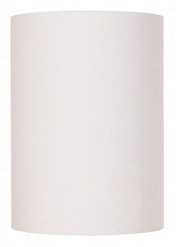 White Cotton Drum Cylinder Shade 8x8x11 (spider) (00107)