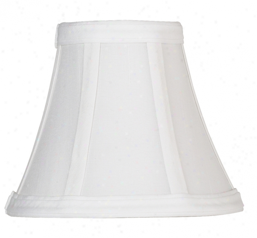 White Fabric Shade 3x6x5 (clip-on) (44135)