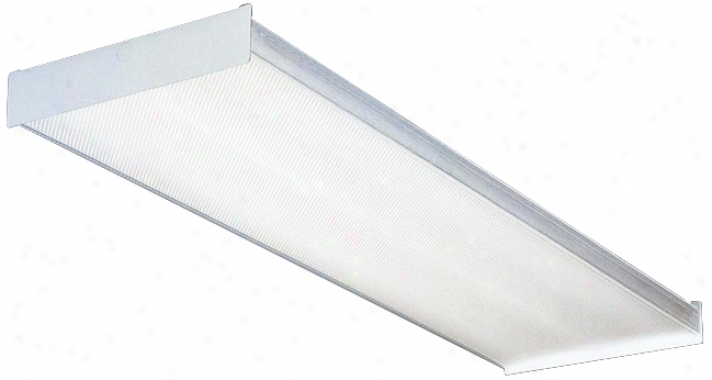 White Finish 48" Wide Fluorescent Ceiling Light (51314)