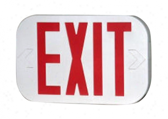 White Finish 8" High 2" Wide Exit Sign (08025)