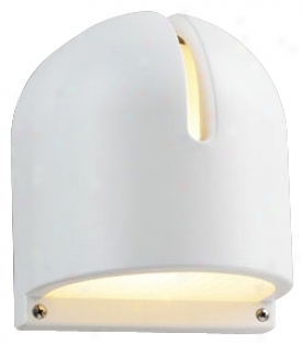 White Finish 9" High Outdoor Wall Light (h4530)