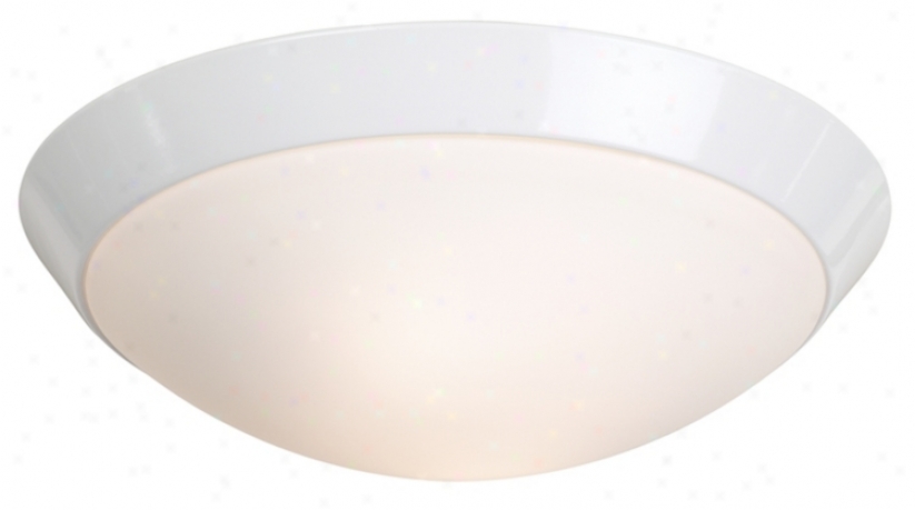 White Finish Energy Efficient 11" Spacious Ceiling Light Fixture (t6139)