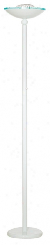 White Halogen 175 Watt Torchiere Floor Lamp (46195)
