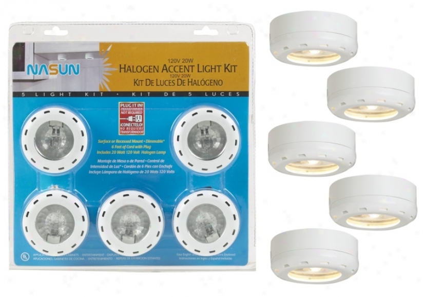 White Halogen 20 Watt 5-pack Pick Light Kit (86398)