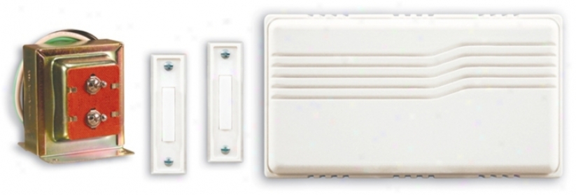 White Hardwired Lighted Buttons Door Chime Contracto Kit (k6223)