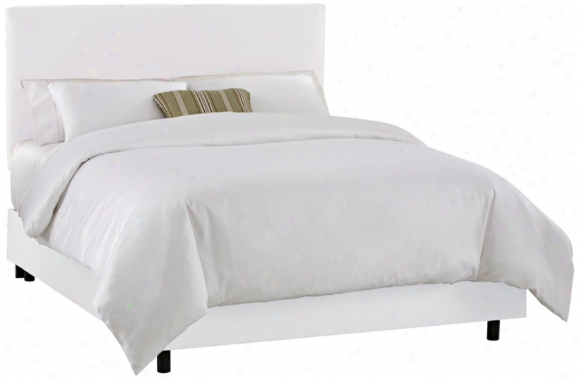 White Microsuede Slipcover Channel (twin) (n6224)