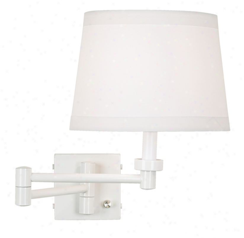 White Plug-ib Swing Arm Wall Lamp (07097)