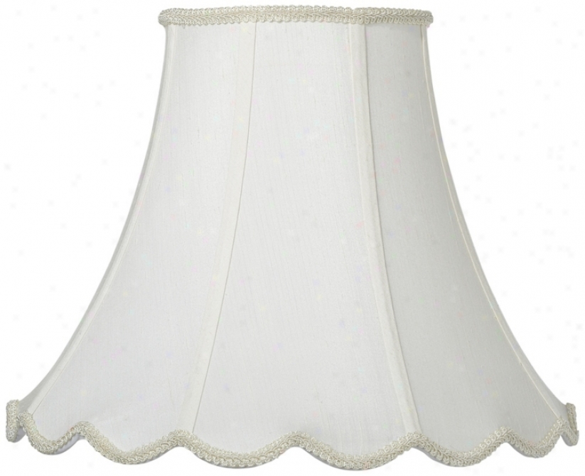 White Indent Bell Shade 6x14x11.5 (spider) (v9755)