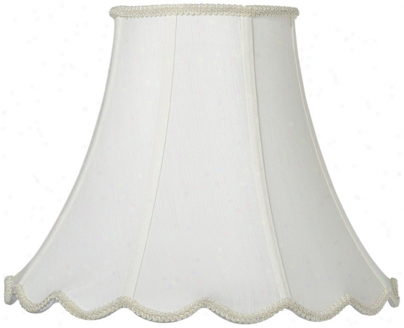 White Scallop Bell Shade 7.5x16x12.75 (pider) (v9758)