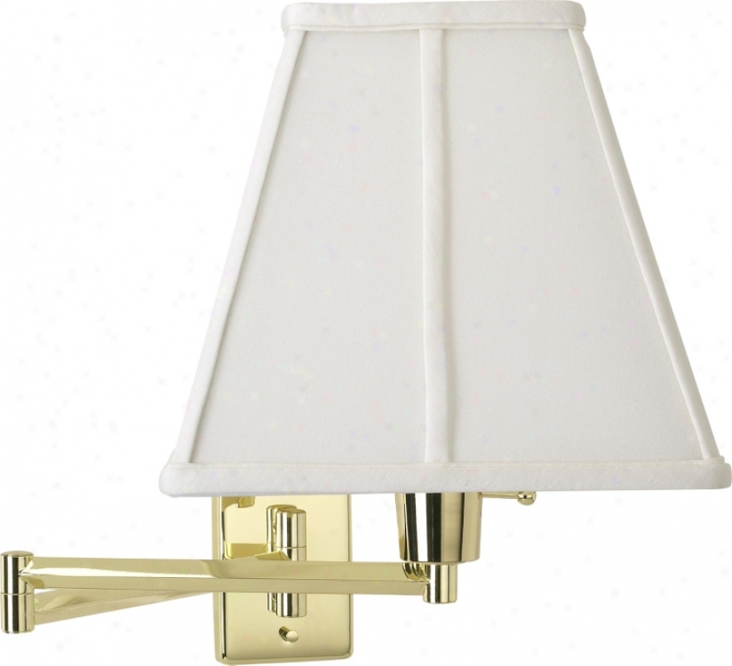 Whitee Square Shade Plug-in Style Swing Arm Wall Lamp (79553-23875)