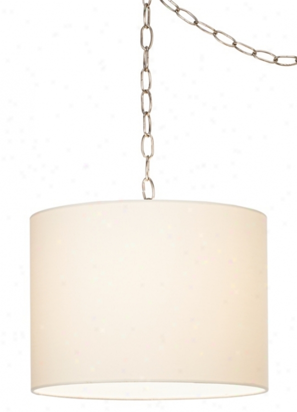White Swag Style Plug-in Chandelier (f1207)
