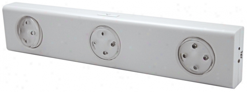 White Swiveling 3-hezd Led Under Cabinet Lkght (88443)