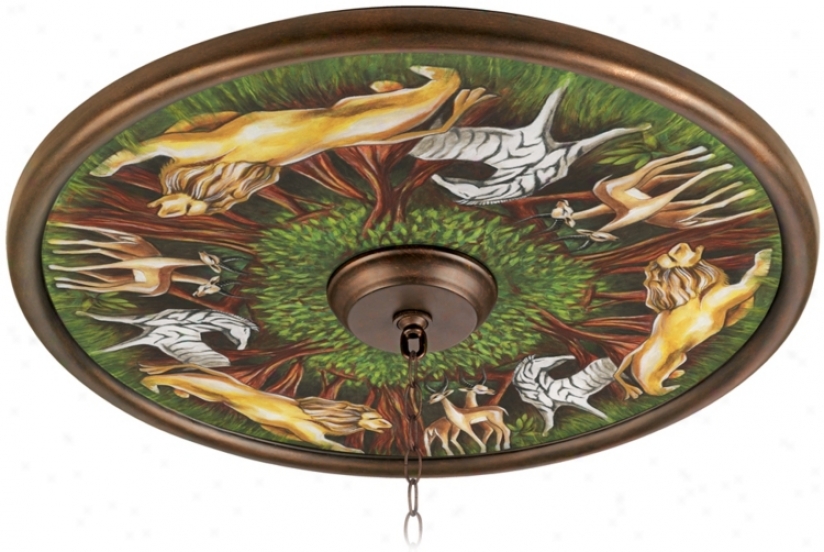 Wild Forest 24" Wide Bronze Finish Ceiling Medallion (02777-u3765)