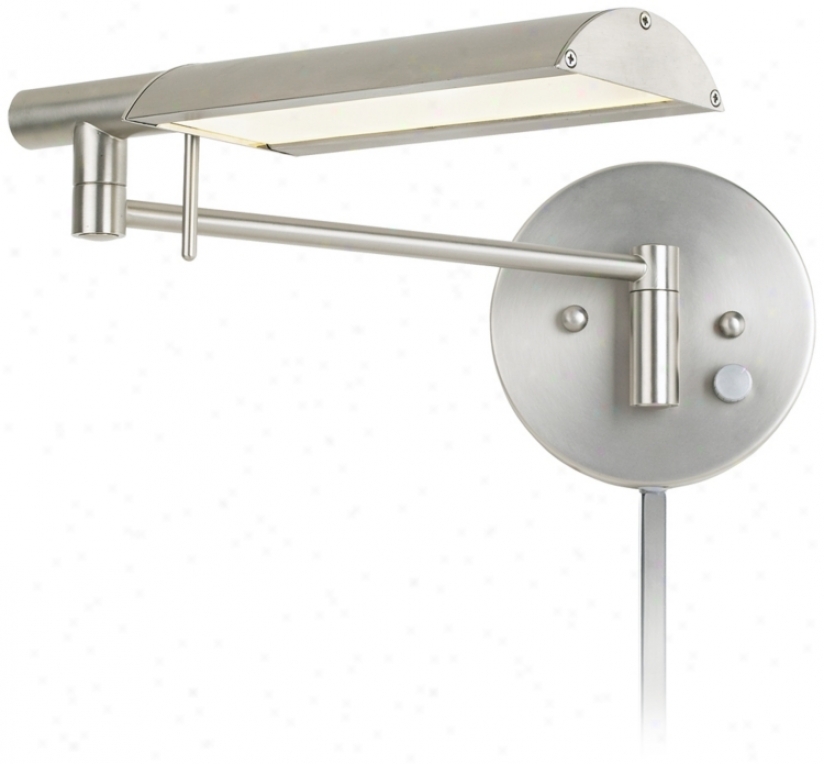 Wilten Satin Nickel Plug-in Led Swing Arm Lamp (r0267)