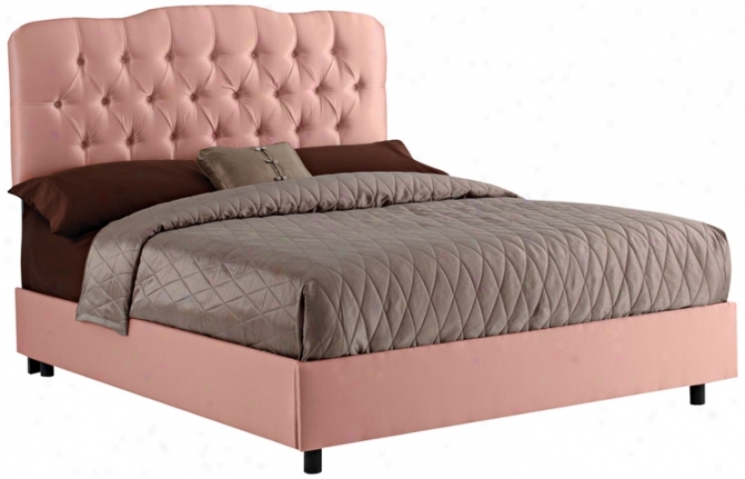 Forest Rose Shantung Tufted Bed (queen) (n6279)