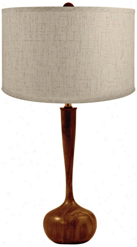 Wooden Tulip Bulb Table Lamp (n2196)