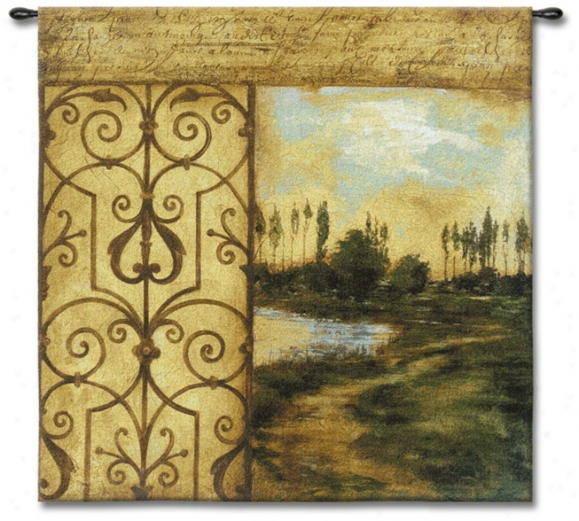 Words In The Wind 53" Square Wall Tapestry (j8675)