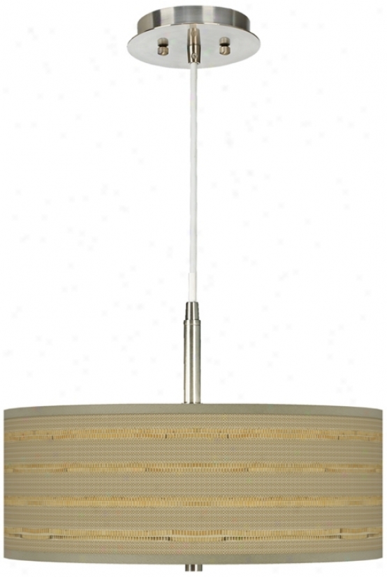 Woven Reed Giclee 16" Wide Pendant Chandelier (g9447-v3122)