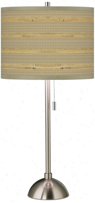 Woven Reed Giclee Shade Table Lamp (60757-v3087)