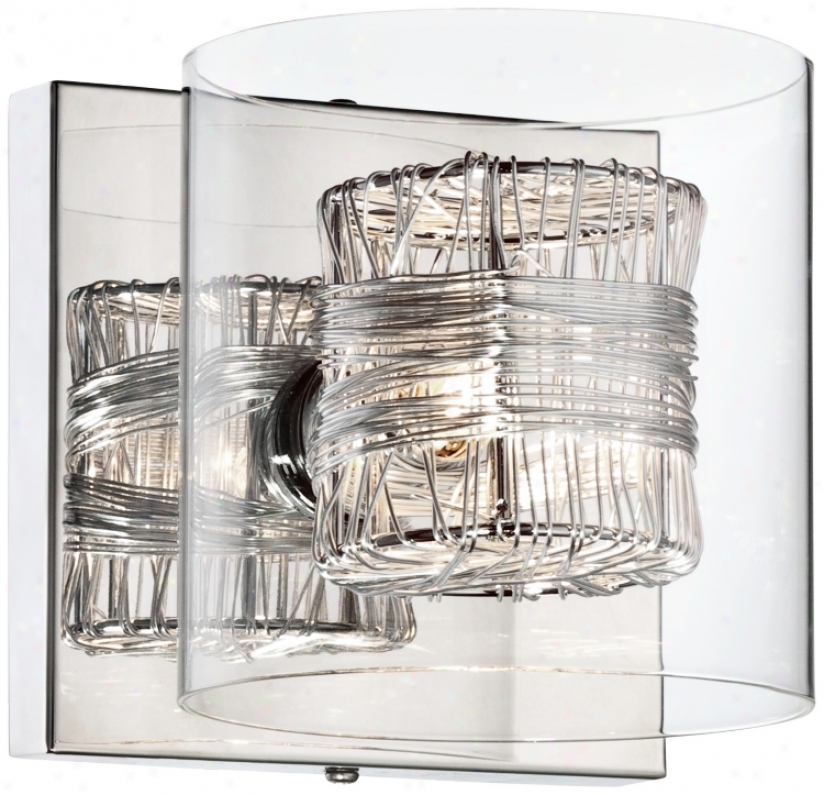 Wrapped Wire 5 1/8" High 1-light Wall Sconce (t8913)