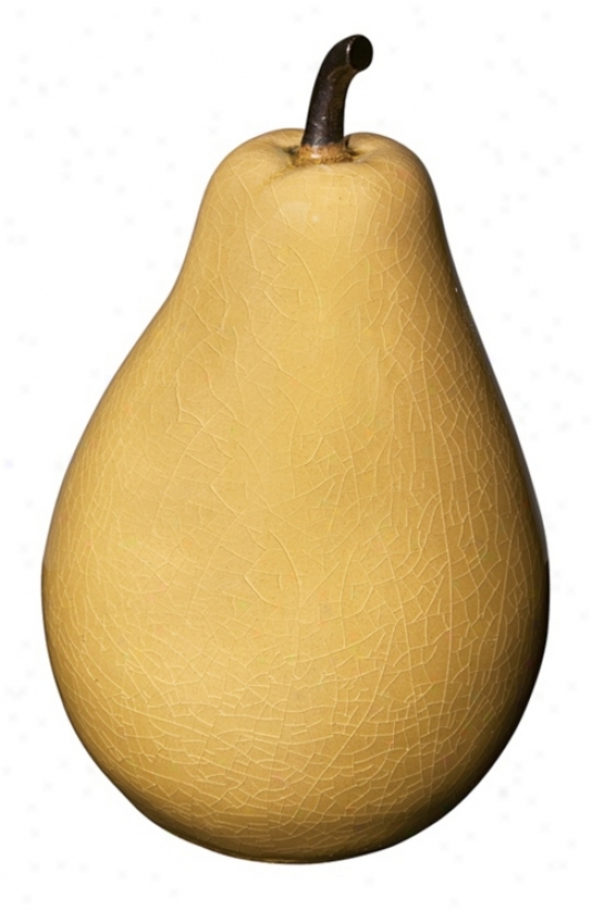 Yellow Ceramic Pear Decorative Object (26579)