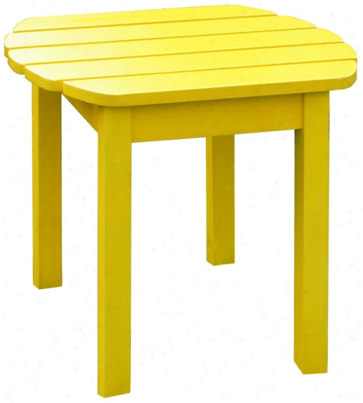 Yellow Finish Solid Wood Accent Tablle (t4759)