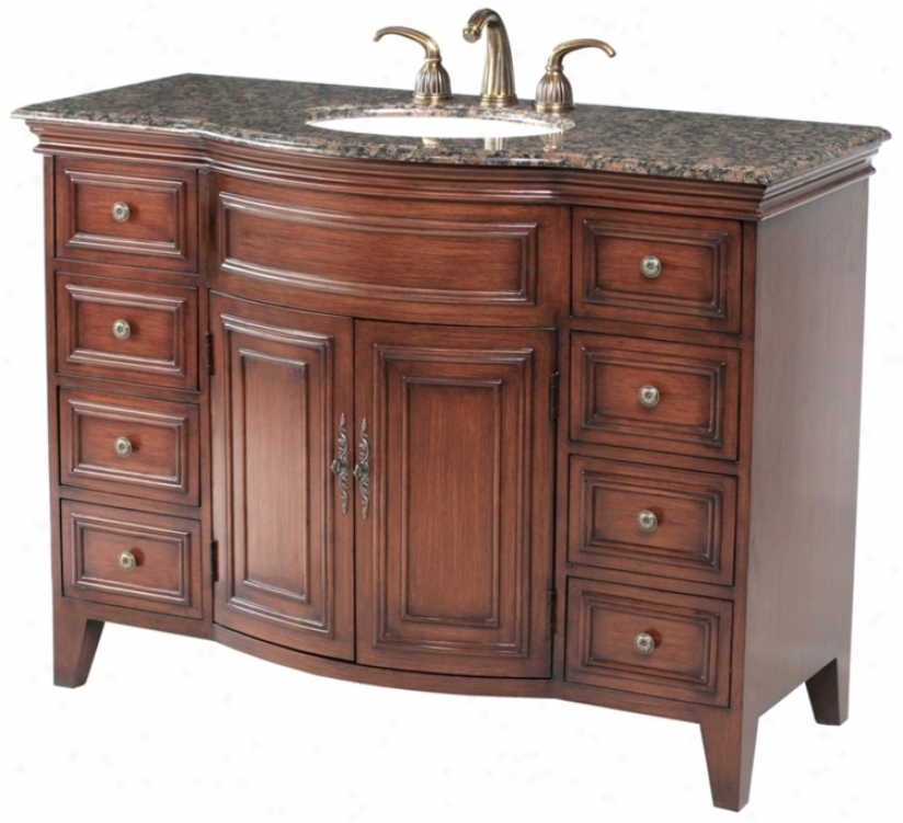 Yorktown Baltic Brown Granite Single Sink Vanity (k2228)