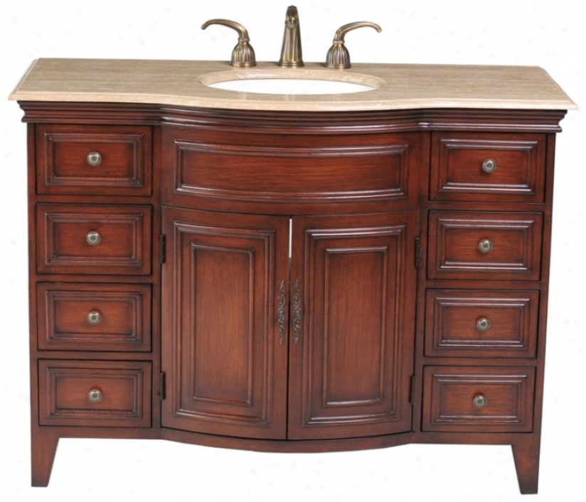 Yorktown Travertine Marble Single Sink Vanity (k2229)