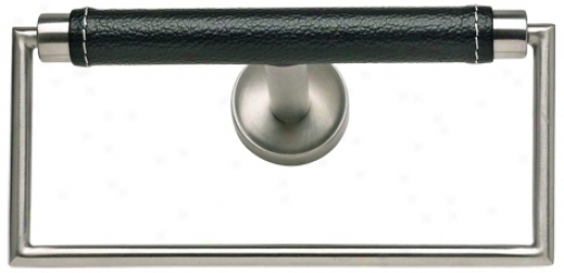 Zanzibar Collection 6" Wide Staimless Steel Black Towel Ring (22514)