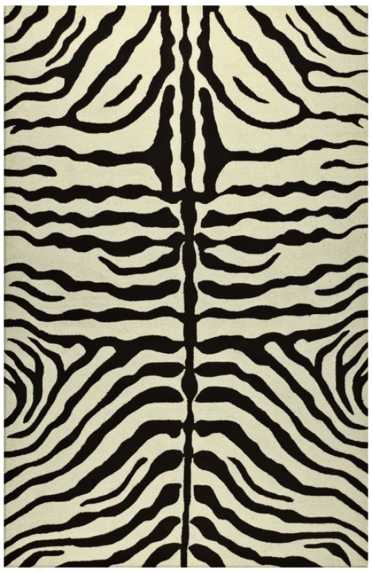 Zebra Stripe Brown Indoor Oufdoor 8'x 11' Rug (k0191)