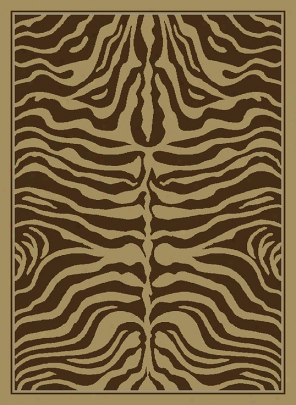 Zebra Symmetry Brown Rug (j9707)