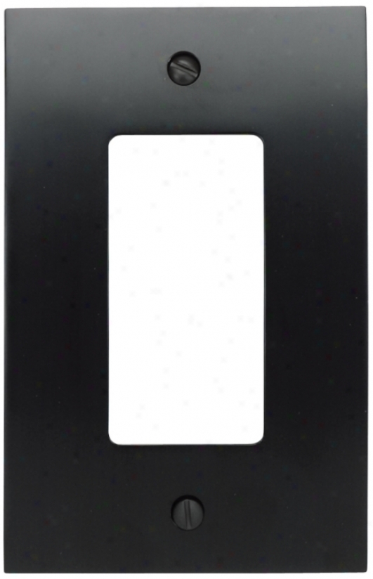 Zephyr Black Sinlge Rocker Convex Wall Plate (82538)