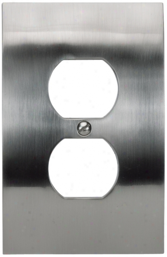 Zephyr Brushed Nickel Finish Convex Outlet Wall Plate (82337)
