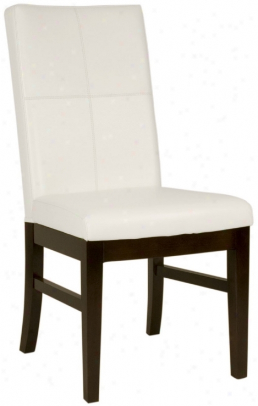 Zoe Glacier Bonded Leathre Armless Dining Chair (t7338)