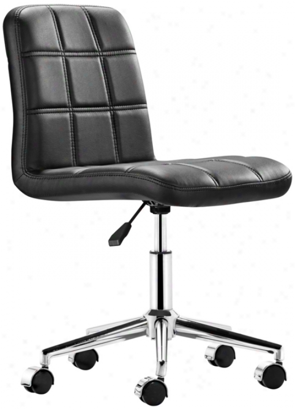 Zuo Agent Black Armless Office Chair (t2477)