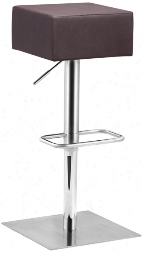 Zuo Butcher Espresso Adjustable Elevation Bar Or Counter Stool (t2536)