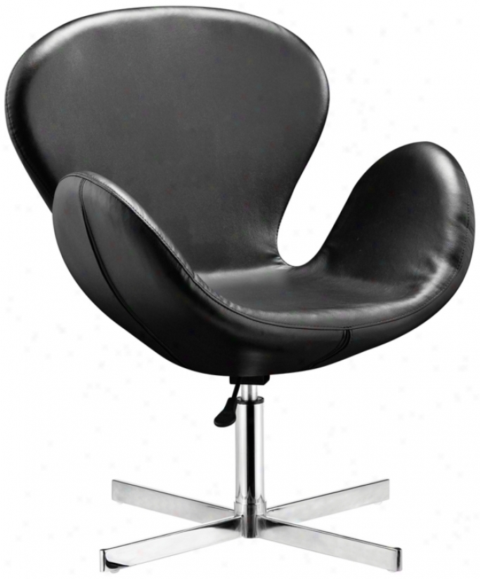 Zuo Cobble Black Swivel Chair (m7361)