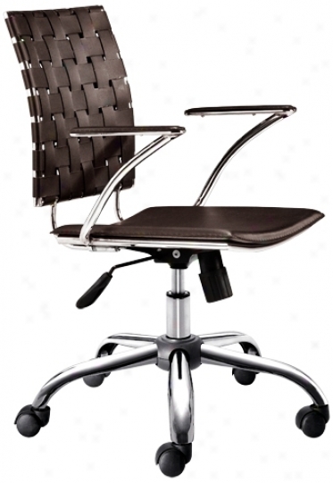 Zuo Criss Cross Espresso Leatherette Office Chair (g4060)