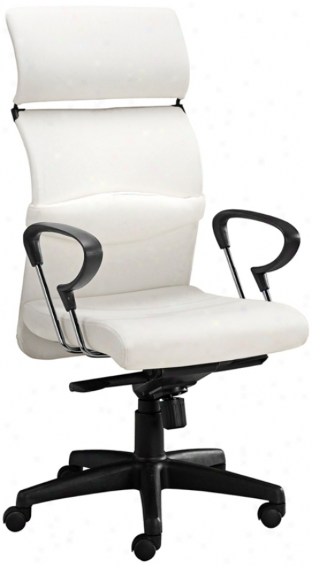 Zuo Eco White Leatherette Office Chair (g4068)