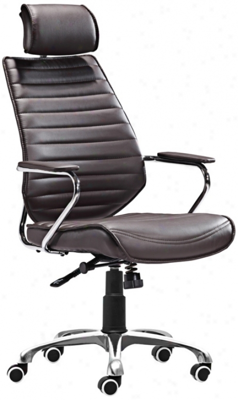 Zuo Enterprise Collection High Back Espresso Office Chair (v7453)