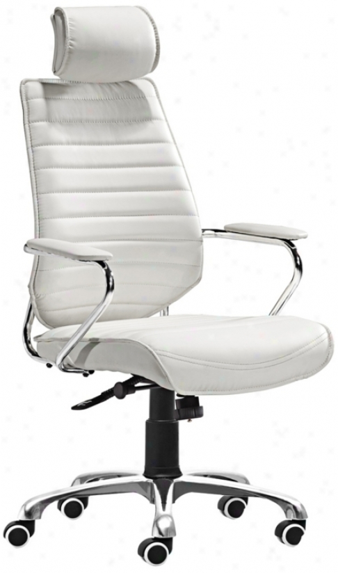 Zuo Enterprise Collection High Back White Office Chair (v7451)