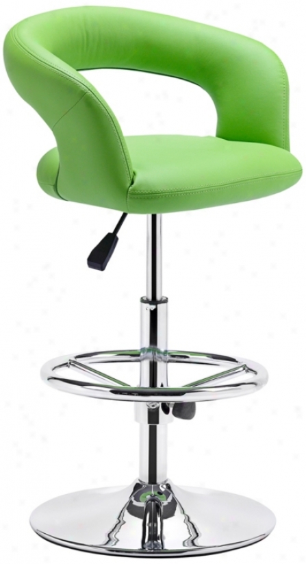 Zuo Flute Green Bar Chair (t2545)