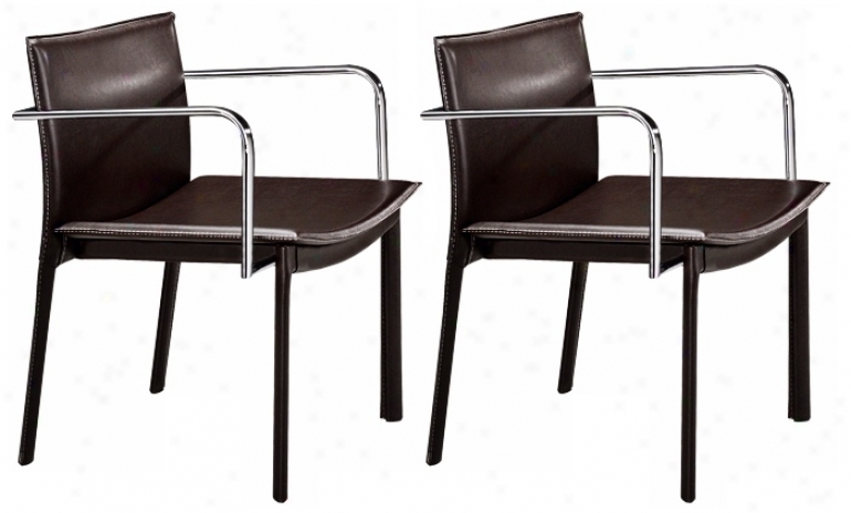 Zuo Gekko Black And Chrome Set Of 2 Conference Chairs (g4193)