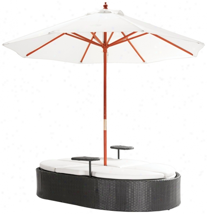 Zuo Hampton Outdoor Umbrella And Lounger Bed (m7268)