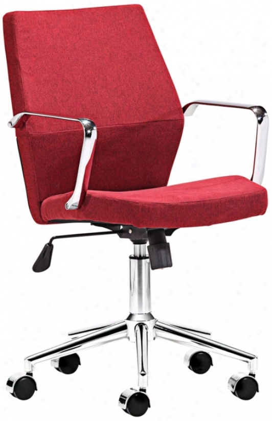 Zuo Holt Collection Low Move Red Office Chair (v7443)