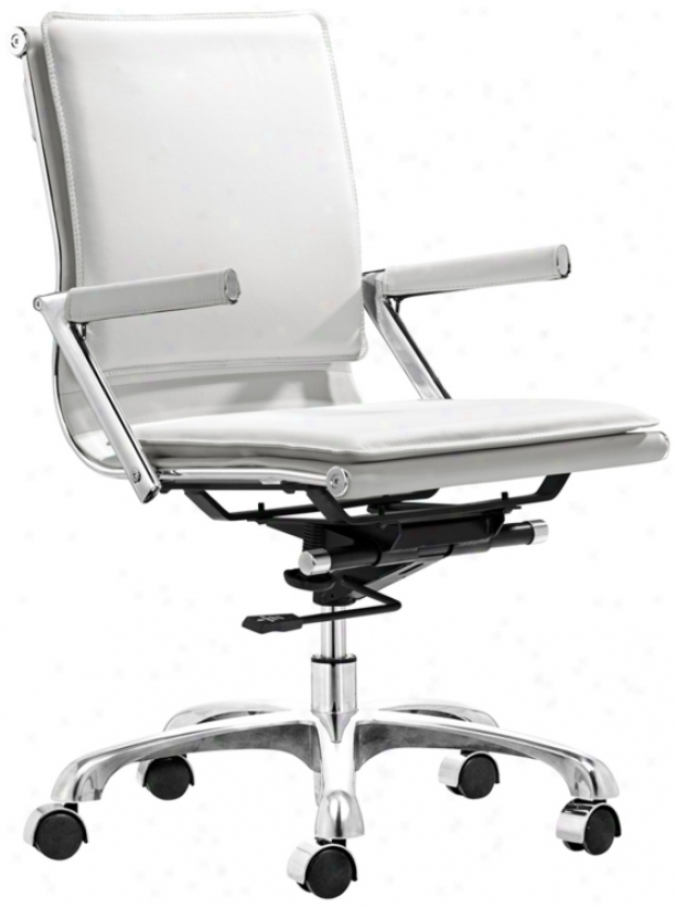 Zuo Lider Plus White Office Chair (t2486)