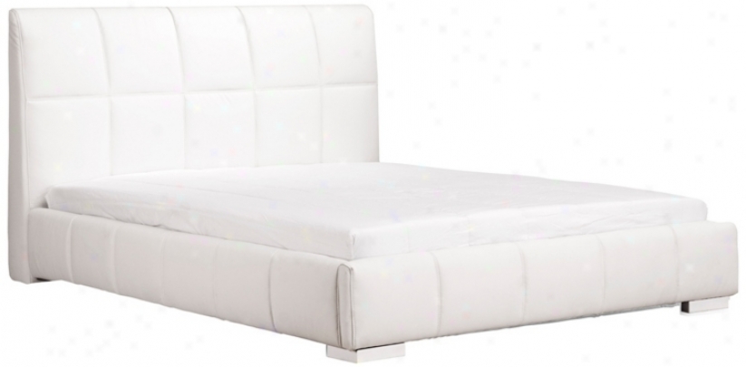 Zuo Modern Amelie White Upholstered Plaftorm Bed (queen) (v9185)