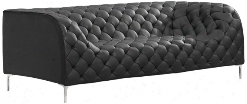 Zuo Modern Providence Black Tufted Sofa (v7756)