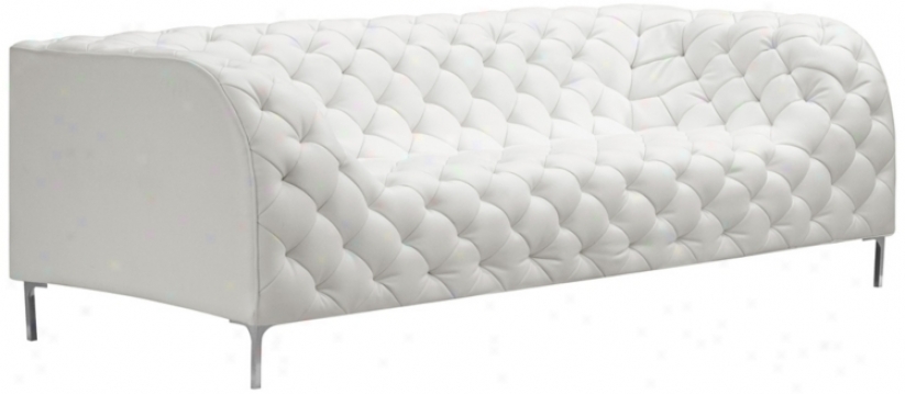 Zuo Modern Providence White Tufted Sofa (v7775)